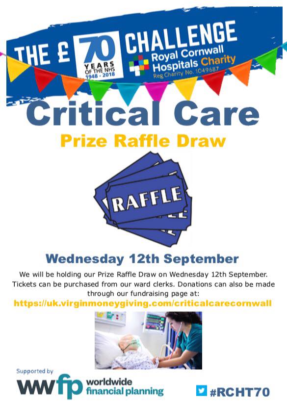 We are doing really well in the 70 day challenge so far, thank you everyone for all the support we have recieved. We have some very exciting events still to come so have a look at our posters and join us if you can! 

#RCHT70 #CRITICALCARE70 #NHS70 #NHS #FUNDRAISING