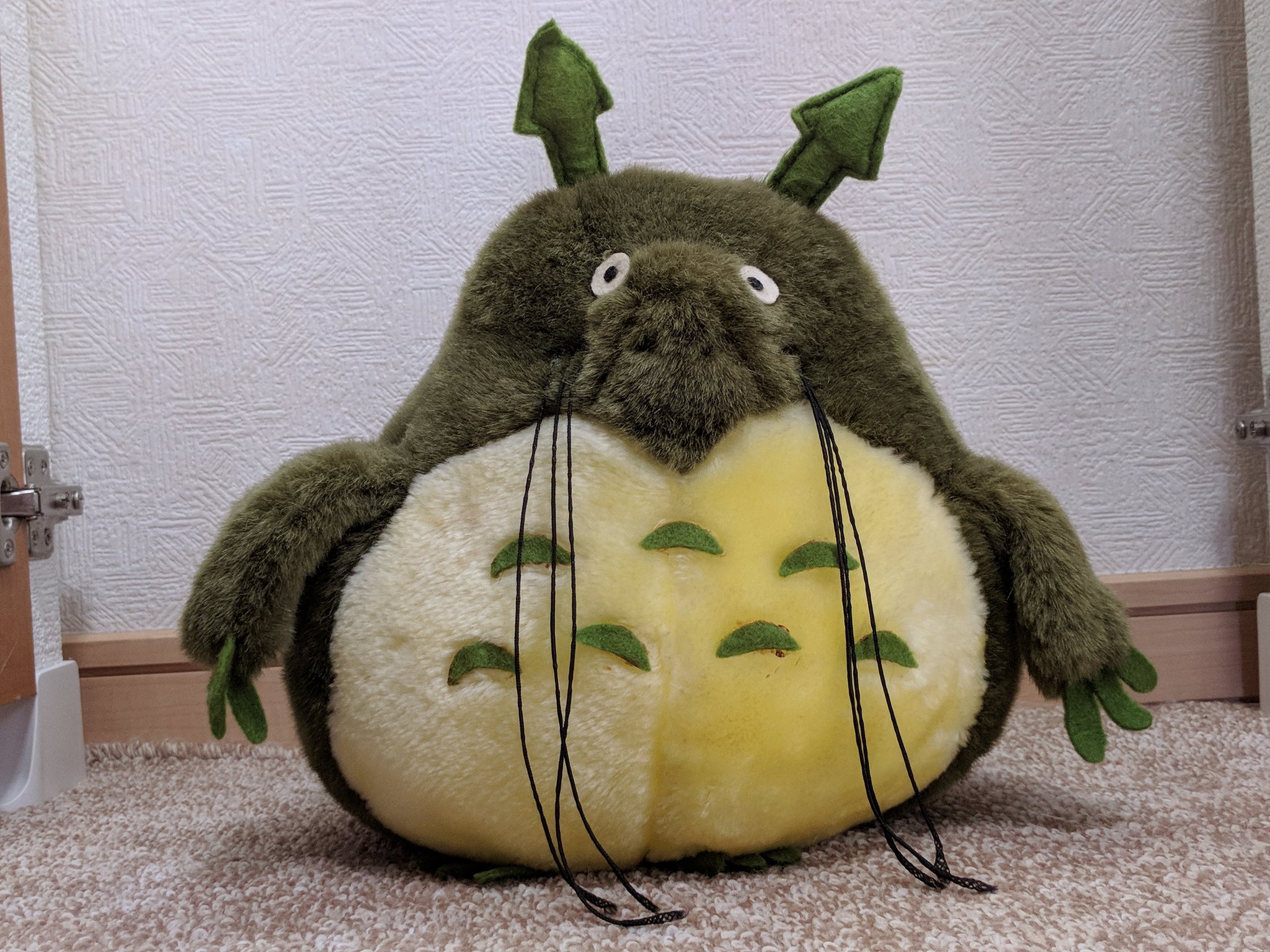 美品です!〉トトロ 当時物 緑 ぬいぐるみ-