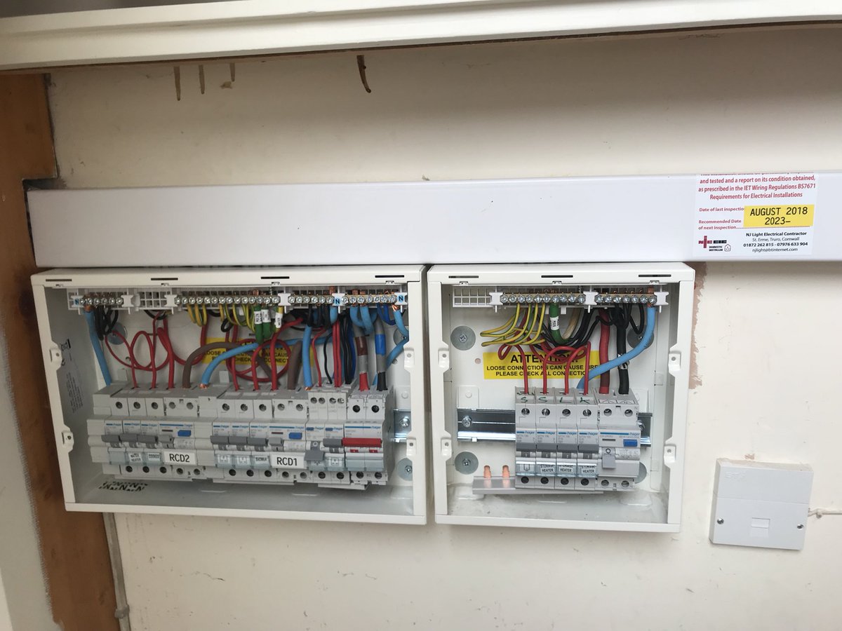 NickNjlight's tweet image. yesterday’s board replacement job compact rcbos for sockets and lighting and heating board @hageruk #HagerGang