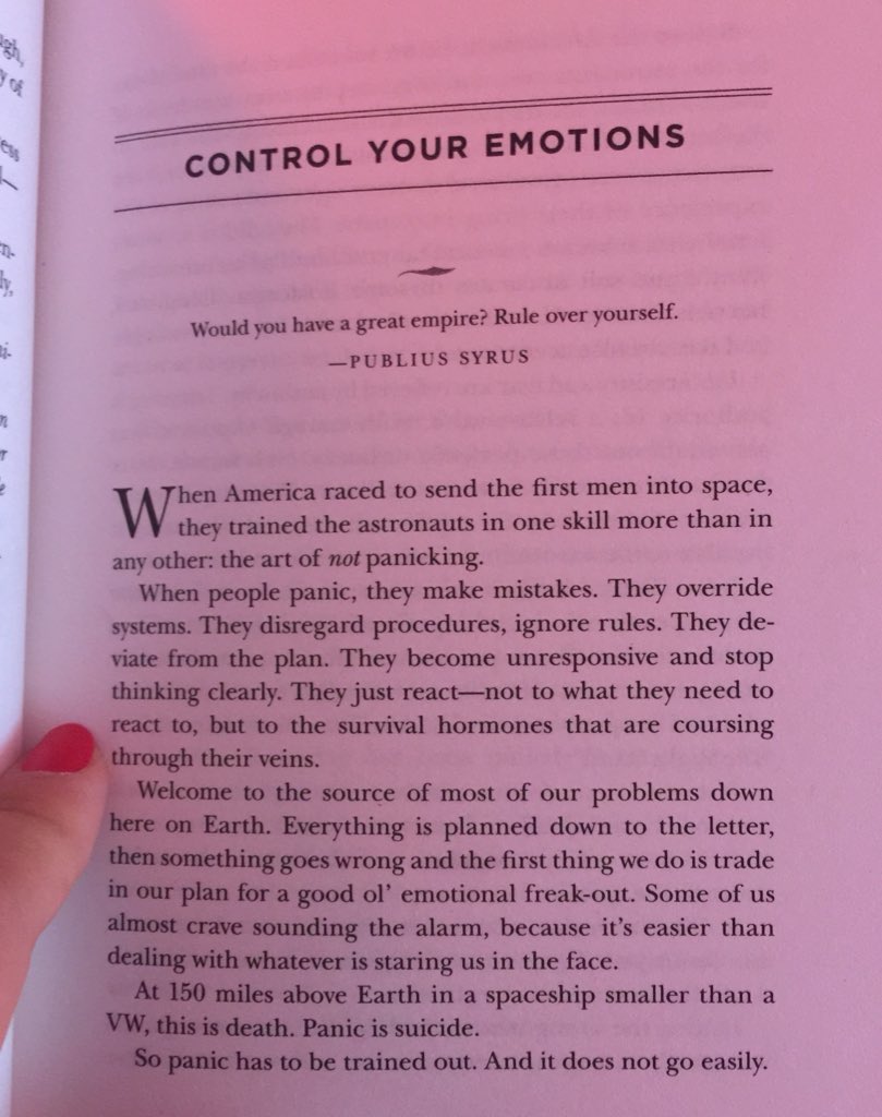 Ahhh, the beautiful art of controlling your #emotions..... 🤨😏 

#TheObstacleIsTheWay 
#RyanHoliday 
#Stoicism