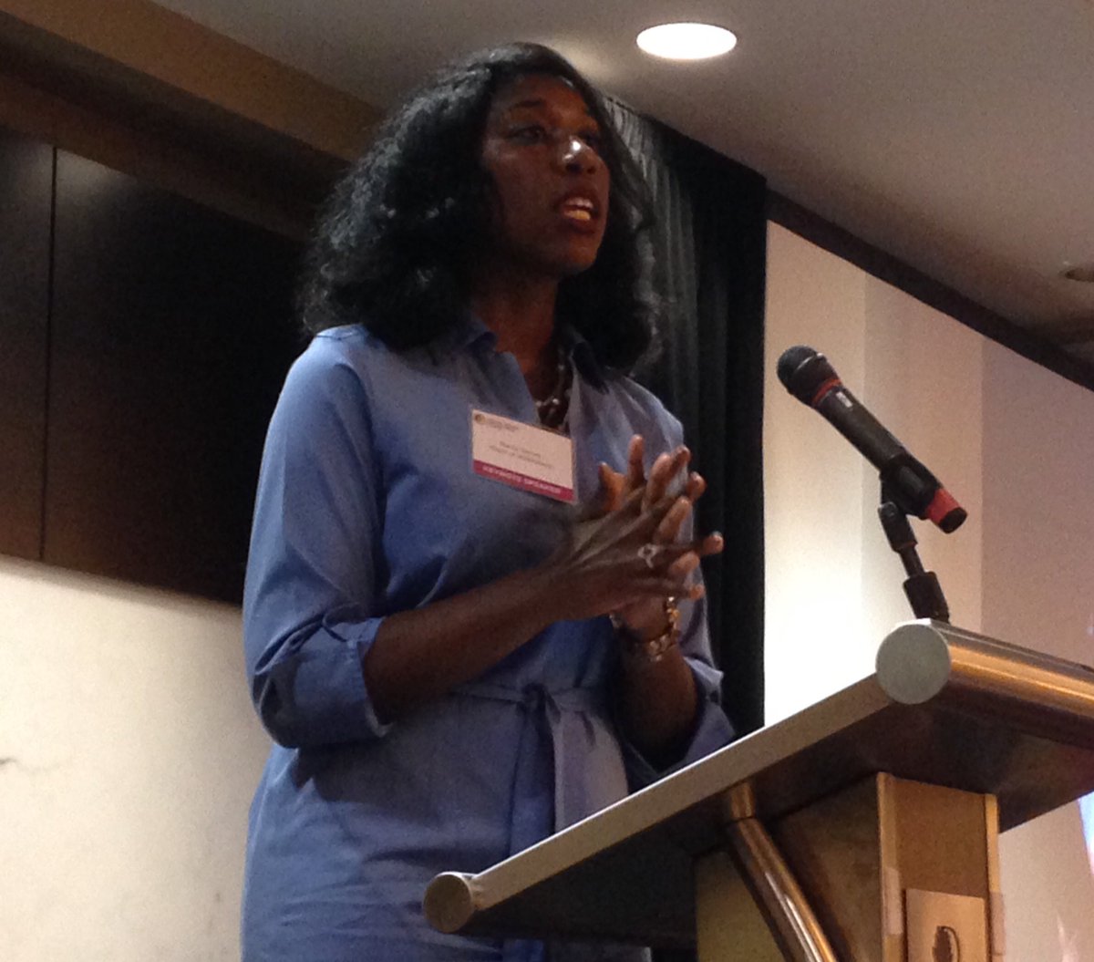 PBT_Stacey's tweet photo. Keynote speaker Wilkinsburg Mayor @MaritaGarrett at #StrongAwardsPgh18 says "Being in politics was not my dream, but having a positive impact was." https://t.co/EhMo9c3MCz