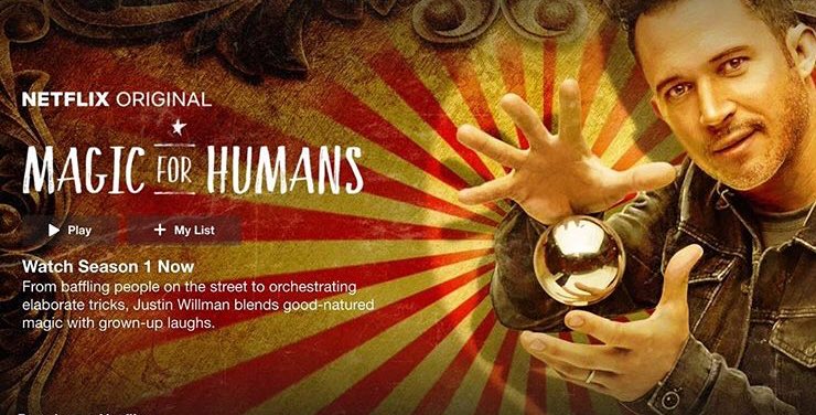 kevinsizemore's tweet photo. Season 1 of Magic For Humans with @Justin_Willman is streaming NOW on @netflix! This show is fantastic & If you’re into things like #magic, #comedy & #cryingkids... this show is for you! https://t.co/XveeNuKXmH