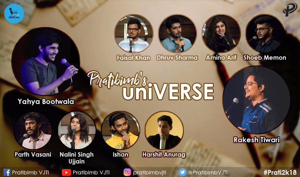 PratibimbVJTI's tweet photo. Registration Link:
https://t.co/Tbt7zVFnJR

प्रतिbimb VJTI powered by Wittyfeed in association with Inkstation presents 
UniVERSE https://t.co/zeEWjPPczY