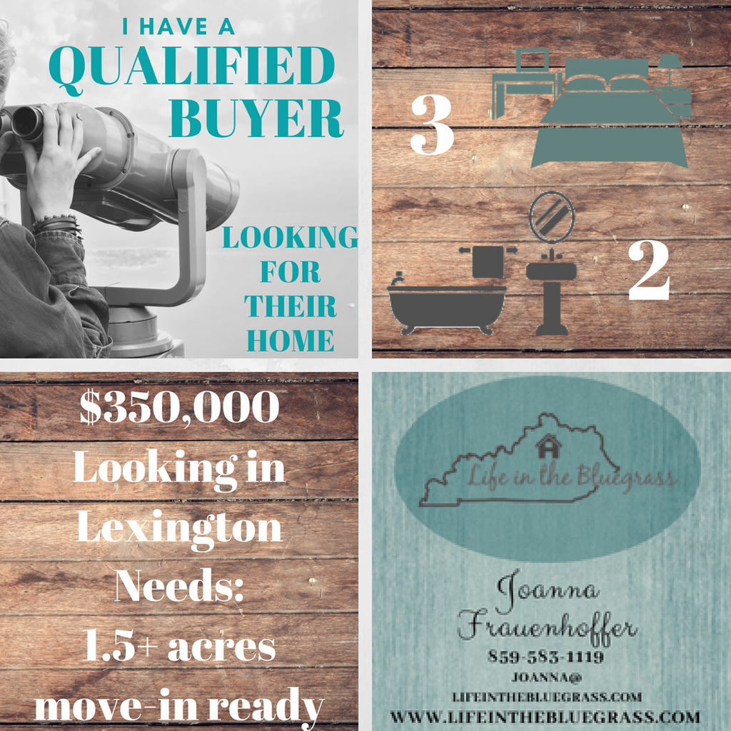 lifeintheblue1's tweet photo. I have a QUALIFIED BUYER looking for their dream home. Are you considering selling? I can help!
π°ππ‘ππ³
#Friday #KellerWilliams #ilovemyjob #lifeinthebluegrass #realtorlifeπ #buyingandsellingrealestate #KellerWilliamsGreaterLexington https://t.co/enz2pvPezt https://t.co/5xSb4nXLXl