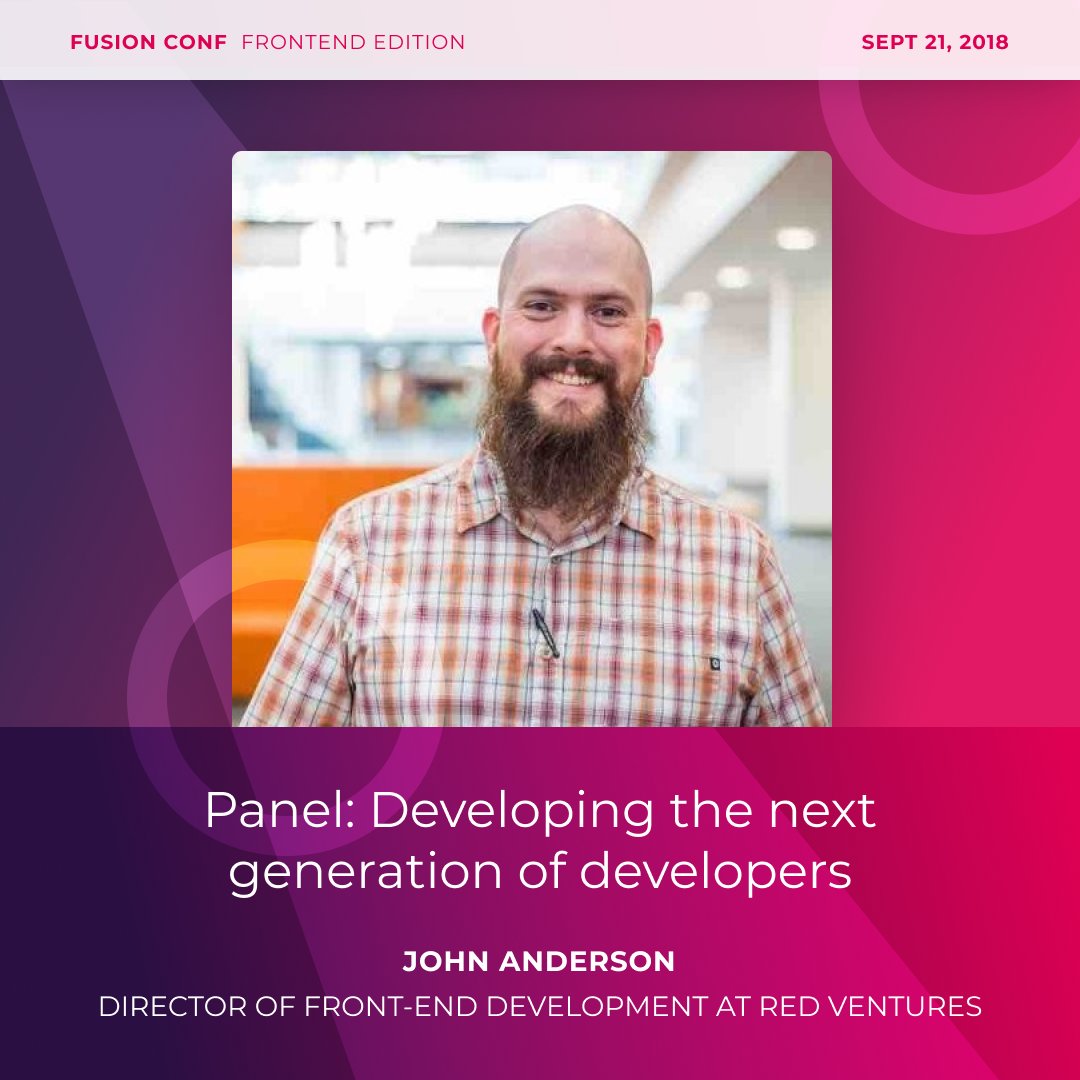 fusionconf's tweet image. How can we #develop the next generation of #developers? Join the conversation 9/21 with our panel featuring @Cristina_Veale, @PinkeeRach and @CodeOutside; moderated by @MarkKroh!
 Tickets available now: bit.ly/FusionConfFron… #dev #frontend #css #NCTech #TechYourSeat