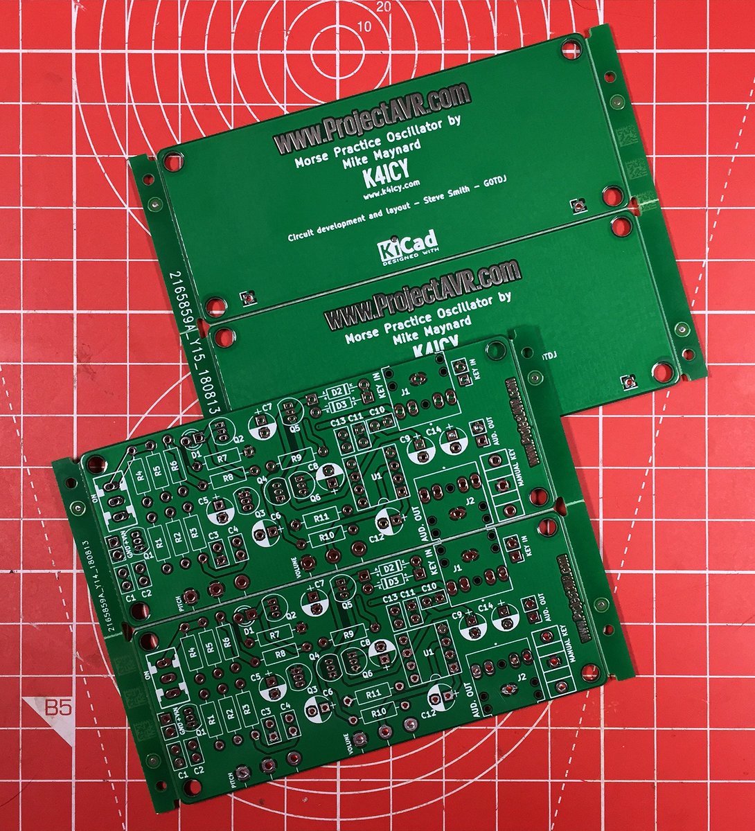 Project_AVR's tweet image. Morse Code Practice Oscillator v2.04 StAR Edition PCBs just arrived from @jlcpcb Looking excellent as per usual - Looking forward to building one up. #hamr #electronics #construction