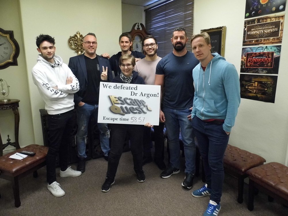 EscapeQuestUK's tweet photo. This awesome team from @bigbrandideas saved the world from the evil Dr. Argon by destroying #The13thElement in 58 minutes 57 minutes.
Can You Escape?
https://t.co/FPmuEbAMuY https://t.co/ixpxRQTW9I