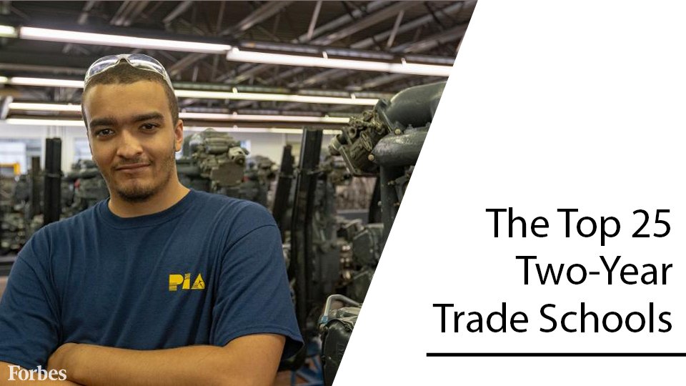 Forbes's tweet image. The top 25 two-year trade schools list cover a myriad of careers such as aircraft maintenance, funeral services, dental hygiene and drafting
on.forbes.com/6018DvZSa