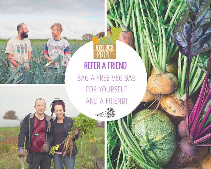 We're launching our #ReferAFriend scheme now! Let us know if someone you recommend signs up. If they stay with us for 6 veg bags you'll both get one for #free! Let's #grow together!
More info at vegboxpeople.org.uk/content/refer-…
#FridayFeeling
<a href="/kindlingtrust/">The Kindling Trust</a> <a href="/UoMSust/">UoM Sustainability</a> @MMUEnvironment