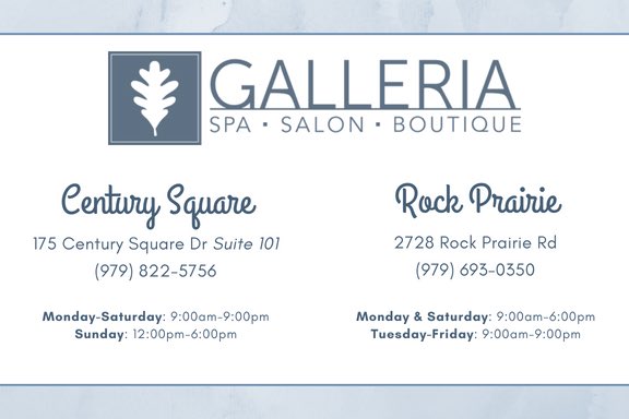 Galleria Spa Salon Boutique Galleriassb Twitter