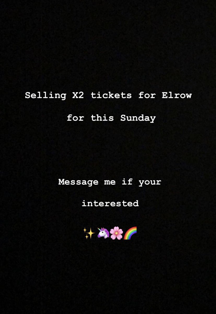 chloecovill's tweet photo. Selling 2 Elrow town tickets for this Sunday! Message me if interested 🦄 https://t.co/GVm1SJC57C