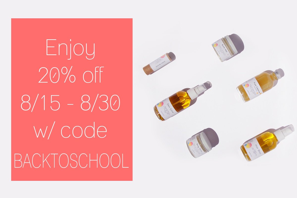 Enjoy 20% off with code - BACKTOSCHOOL. Offer valid from Aug 15 to Aug 30. 
#specials #coupon #Offer #discountcode #beauty #skincare