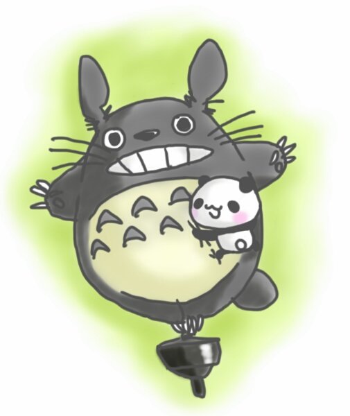 みかん イラストとか用 トトロ終わっちゃった 過去イラスト 引っ張り出してみた トトロ となりのトトロ ぱんだ パンダ みかんちゃんちのぱんだ スマホでおえかき