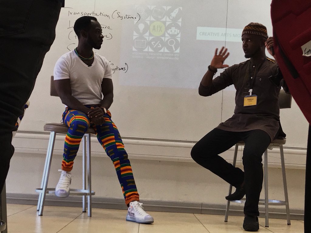 joseph_nti's tweet photo. Day 6: We are talking Promotion and Distribution of the Arts with @Okyeamekwame who brought his kids along! They’re so smart. #AshesiX #CreativeIX https://t.co/R9cbahoYra