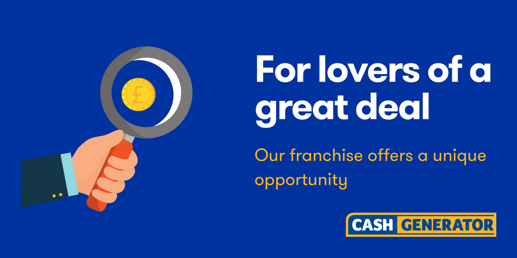 A Cash Generator franchise is a unique opportunity for lovers of a great deal cgfranchising.co.uk #CGfranchise