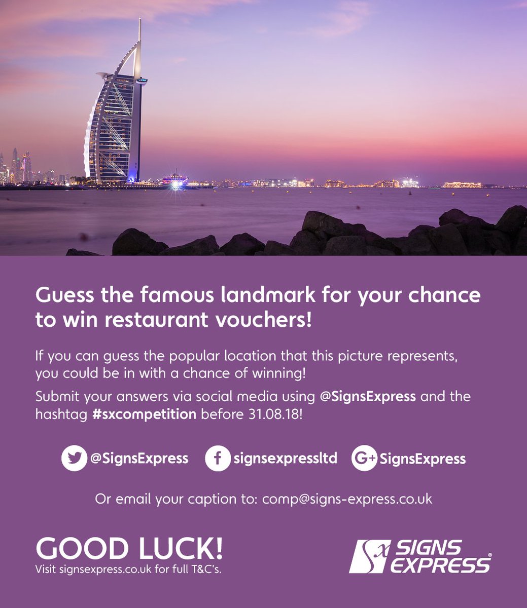 August #Competition. Have a go...you might win restaurant vouchers.
What is this famous landmark?