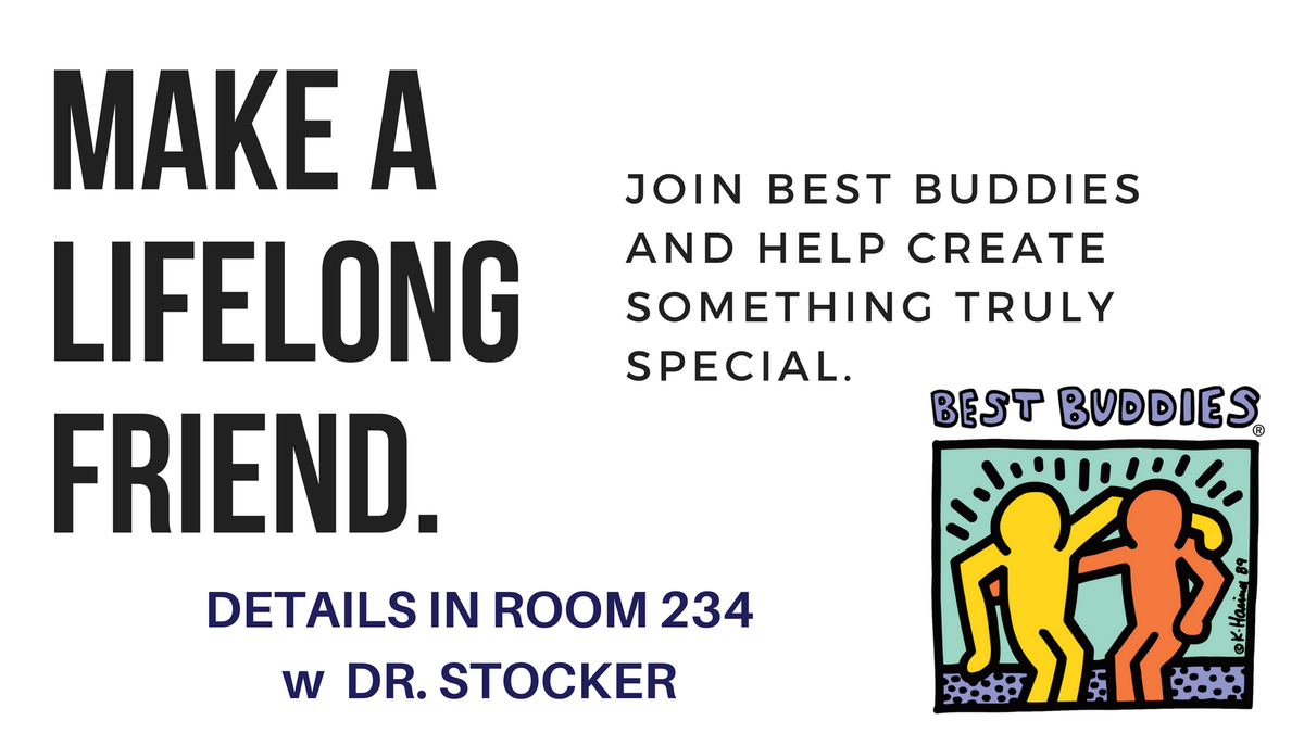 EasternHSMedia's tweet image. Calling all Eastern Students!  Be a part of something amazing and join our BEST BUDDIES! More information in RM 234 with Dr. Stocker!  #eaglepride .@ehs_classof20