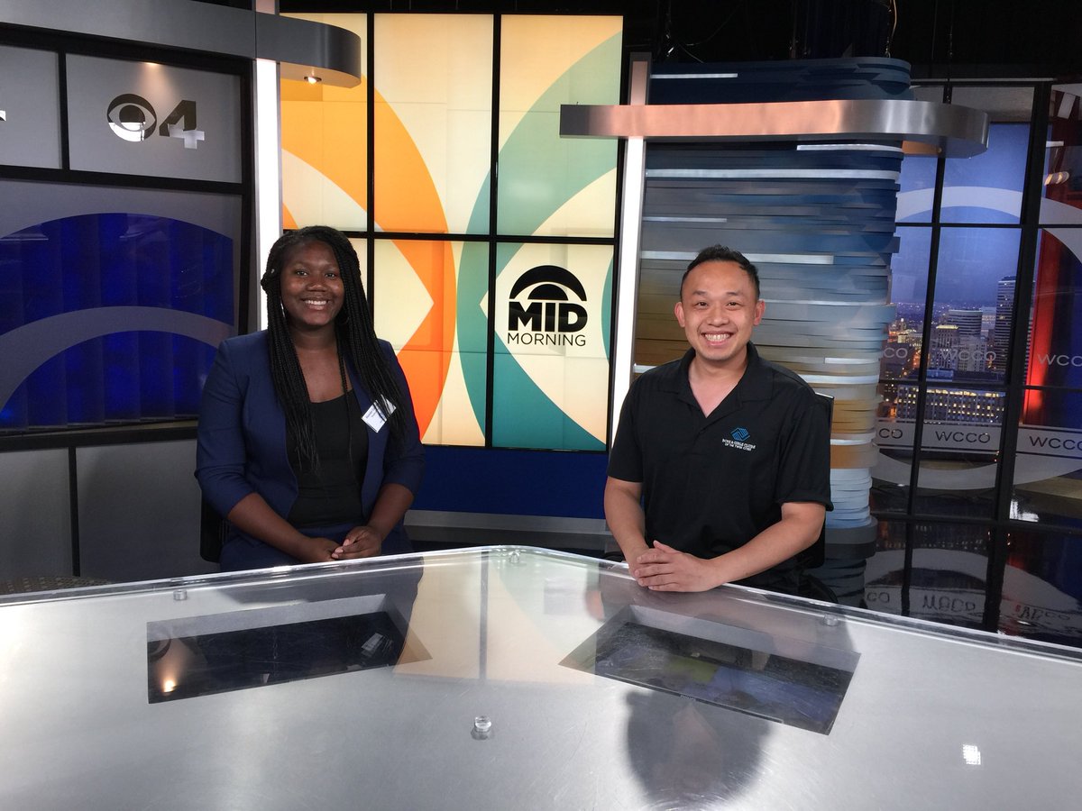 The Boys &amp; Girls Club have taken over the WCCO-TV studio. Heaven and Max anchor up. #GrandSlamDinner