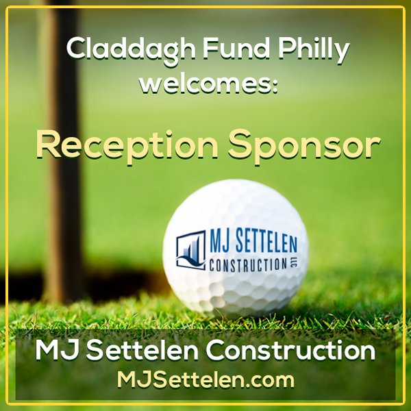 Claddagh Fund Philly would like to welcome MJ Settelen Construction as our Reception Sponsor for the 2018 Celebrity Golf Tournament on Sept 5, 2018 at Woodcrest Country Club. Check back for more info to come &amp; be sure to book your foursome before they sell out!! #golf