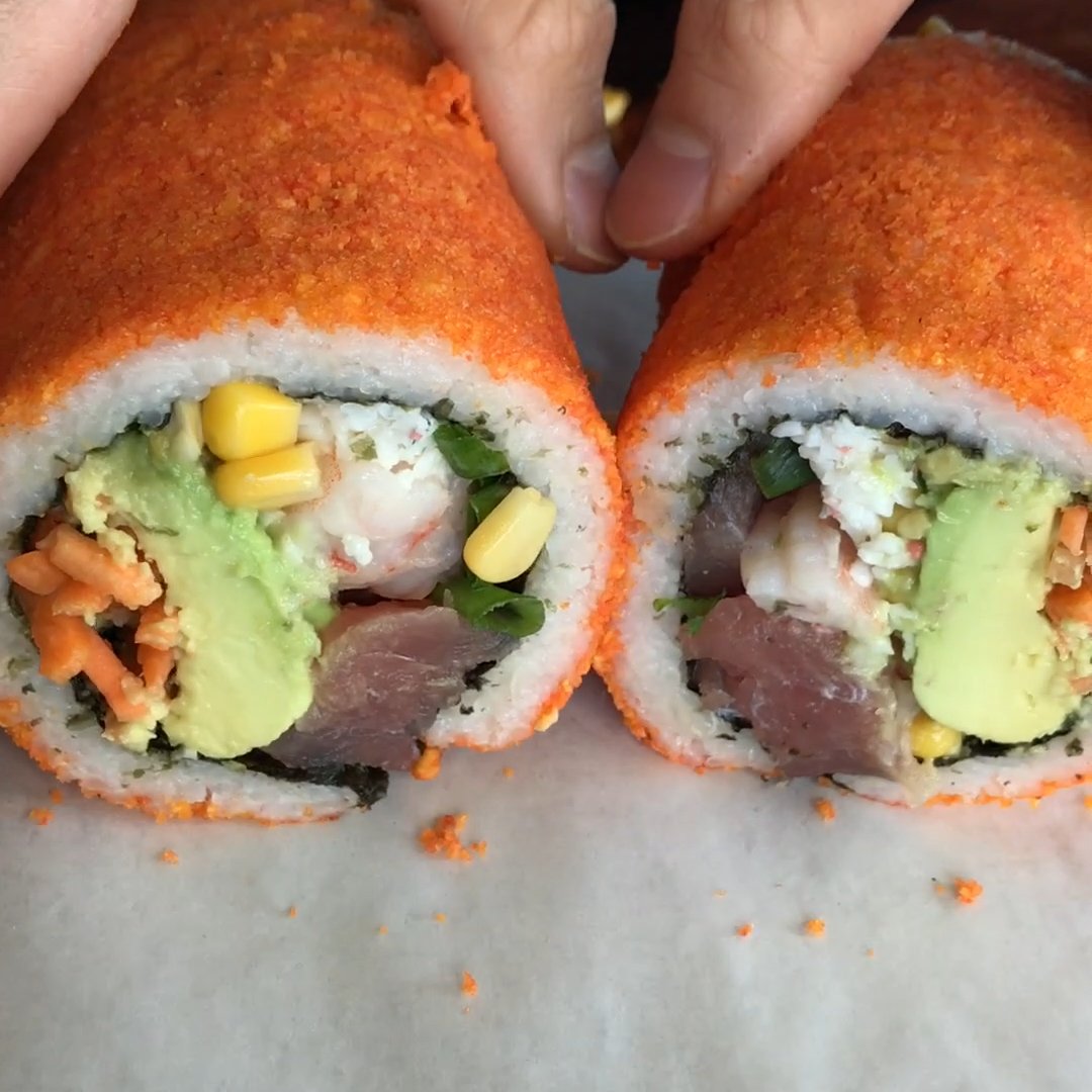 Insider on Twitter: "These Cheeto sushi burritos are flamin' hot....
