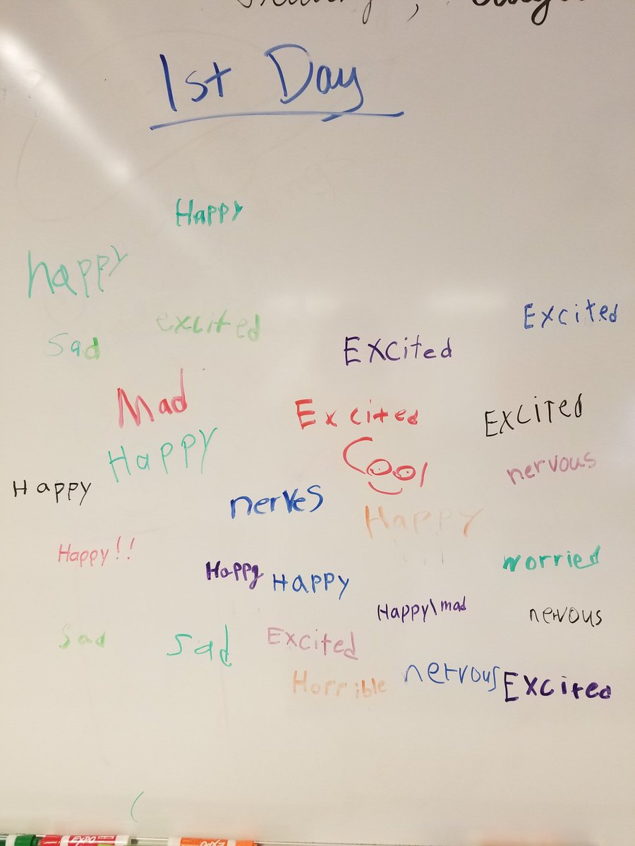 mrschilicki's tweet photo. First day feelings! We discussed how we felt before starting 3rd grade. https://t.co/5Fo8GH4Bz6