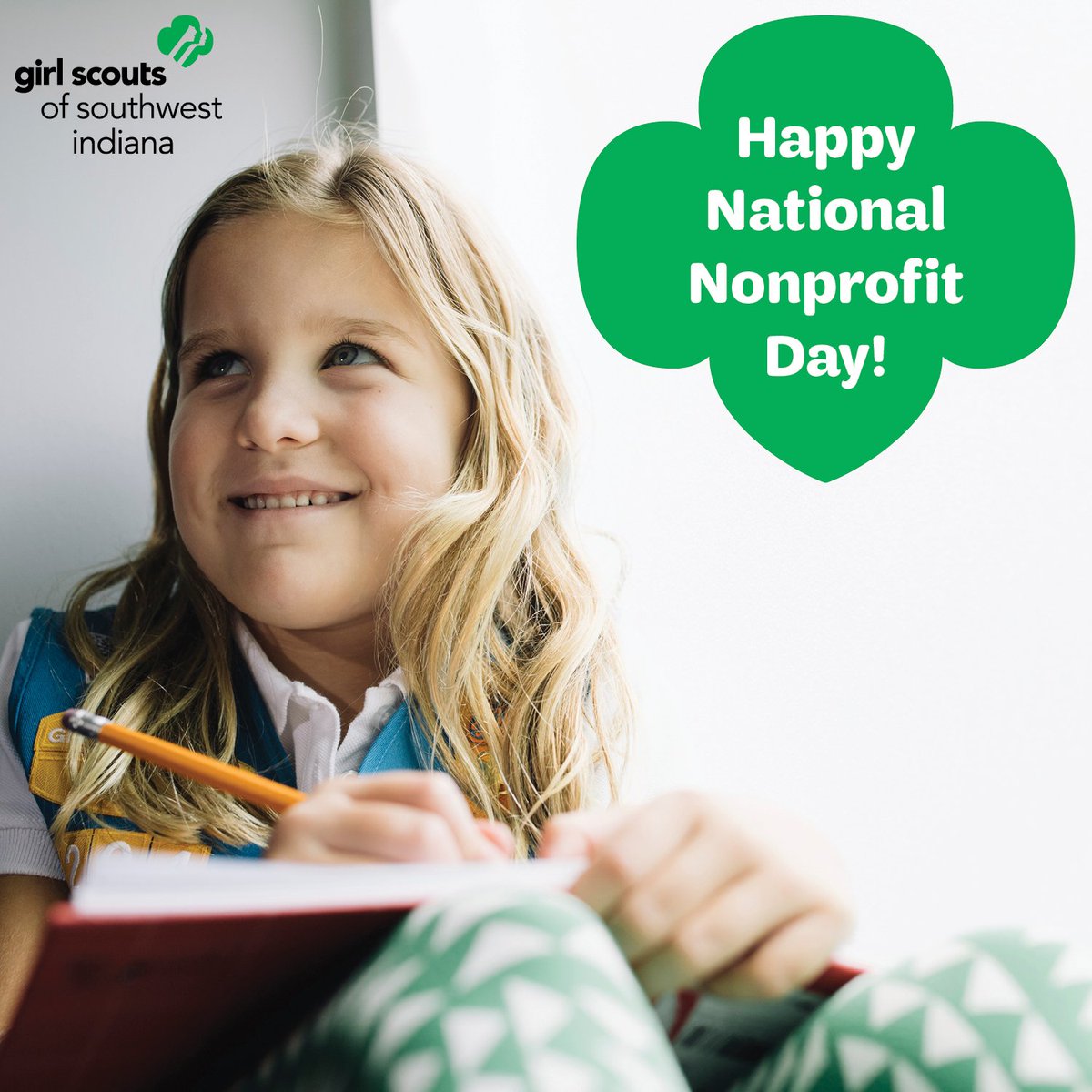 GirlScoutsSWIN's tweet photo. Happy National Nonprofit Day! Celebrate with us and tell how Girl Scouts has made an impact in your life! #NationalNonprofitDay #girlscouts https://t.co/fzaXhC6ltr