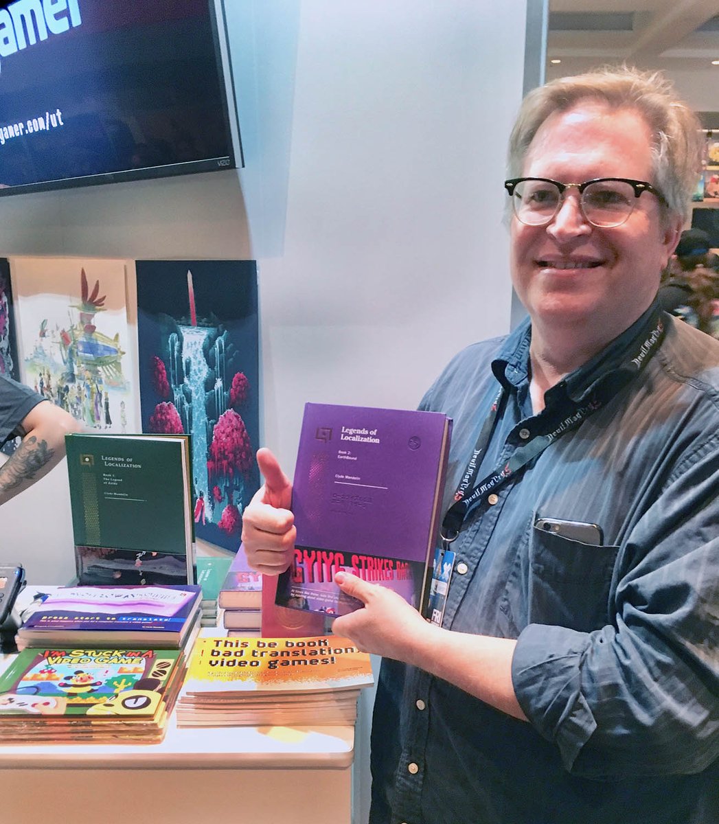 Fangamer's tweet image. Are you at #PAXWest this weekend? Get your Legends of Localization books at our booth on the 6th floor! These babies tend to sell out at conventions, so don't wait~