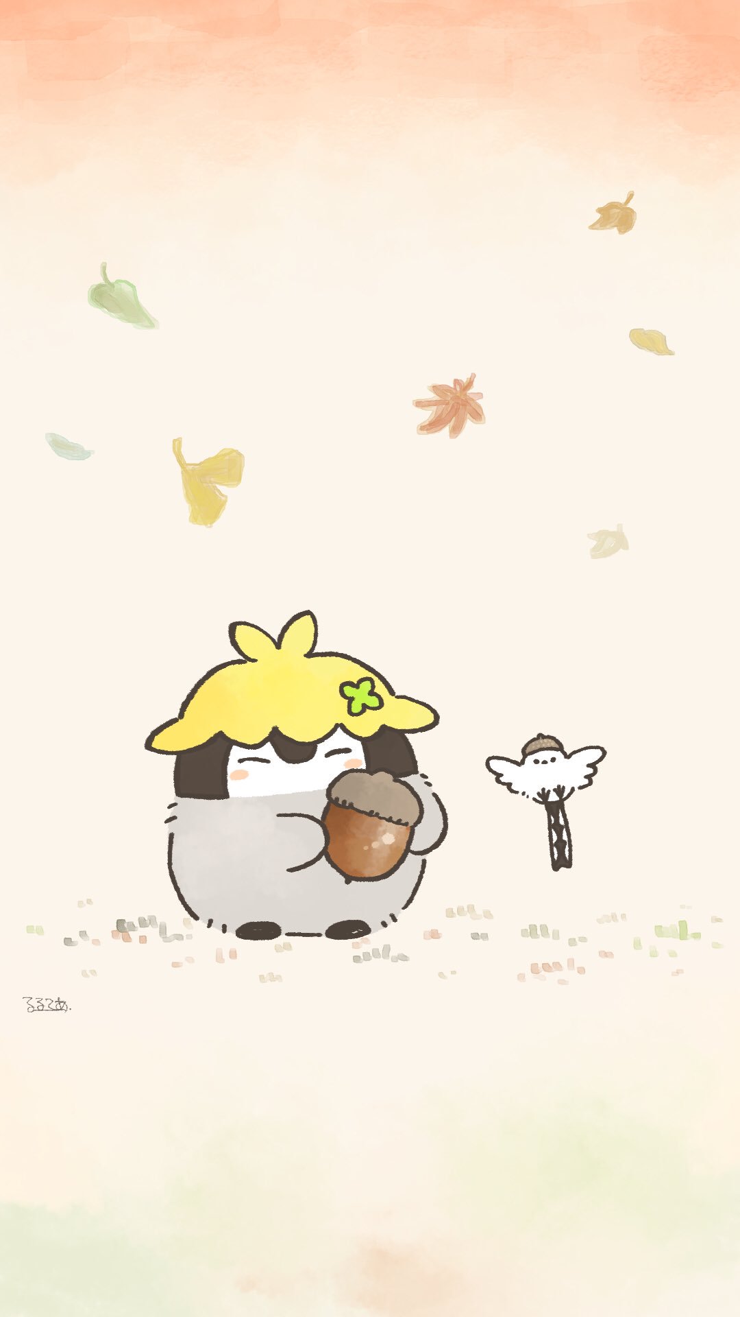 るるてあ 秋 なコウペンちゃんの絵を描いてみました よかったら待ち受けやアイコンなどにどうぞ T Co I5znpsn0hi Twitter