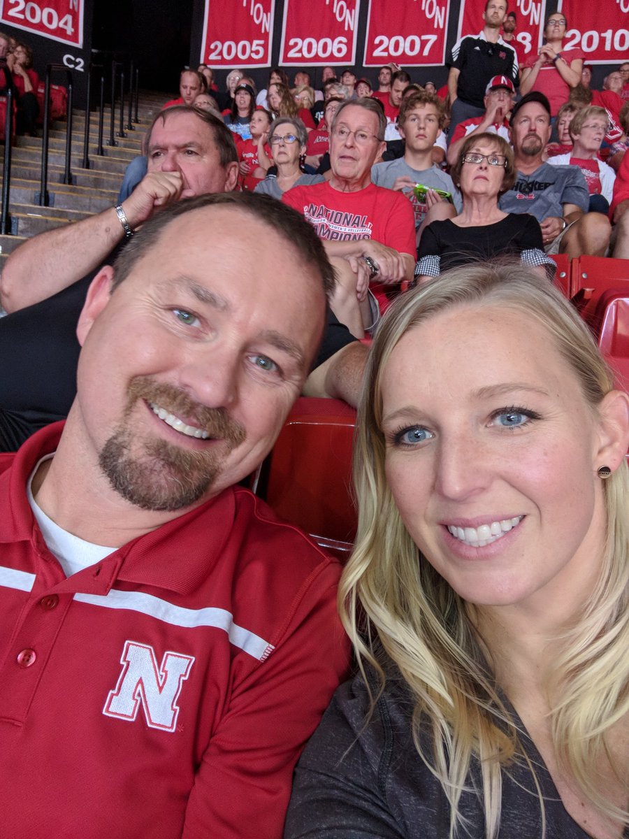 Coslor's tweet image. Volleyball tonight! Football tomorrow! #huskers #gobigred #huskervolleyball