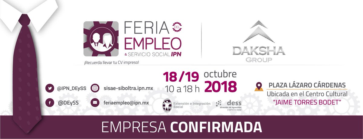 fefssipn's tweet photo. #AlumnoIPN #EgresadoIPN, la 5a Feria del Empleo y Servicio Social IPN OCTUBRE 2018, Confirma la asistencia de las empresas.

Actualiza tu CV. https://t.co/6Zq35Fl4vX
