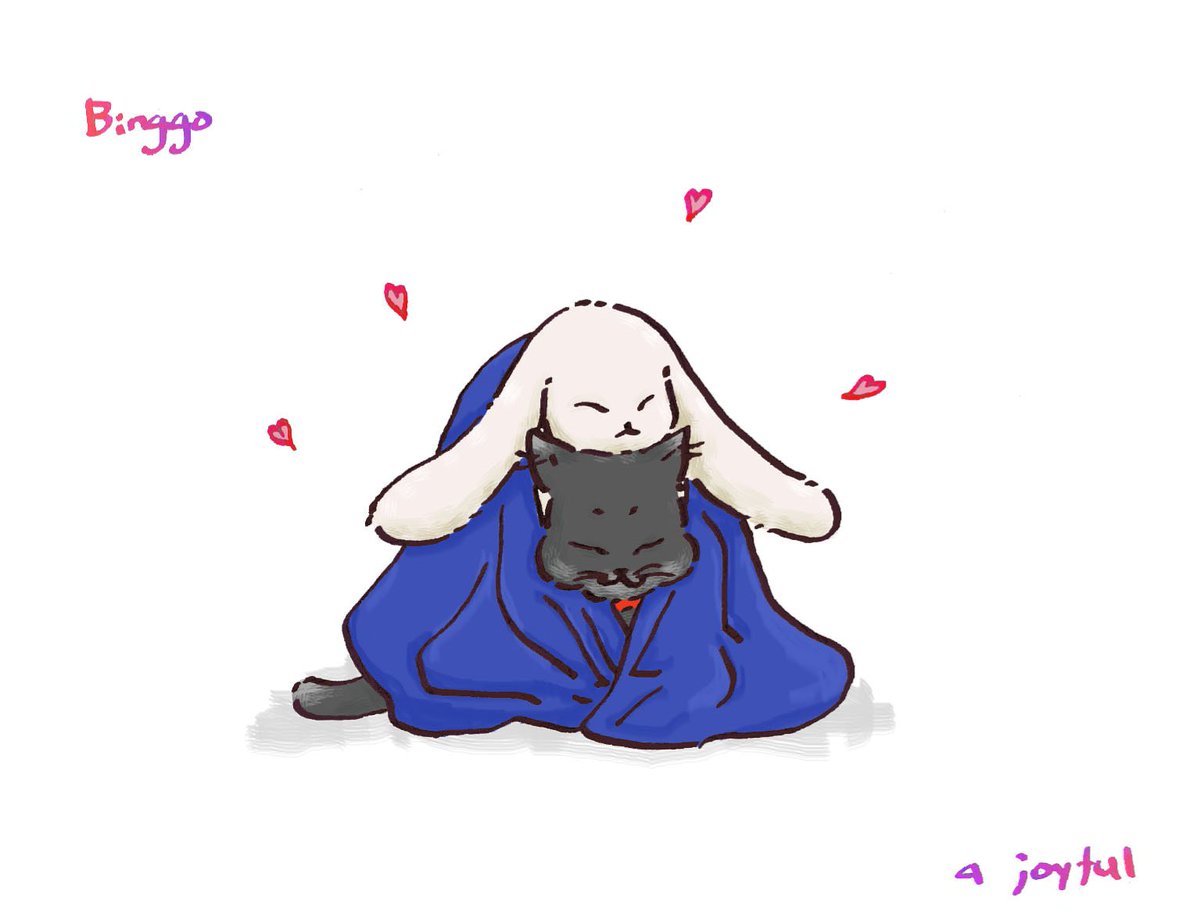 mamahuang1's tweet photo. in case our cat feels lonely🐱🐰 https://t.co/Gdo9RfcHvB