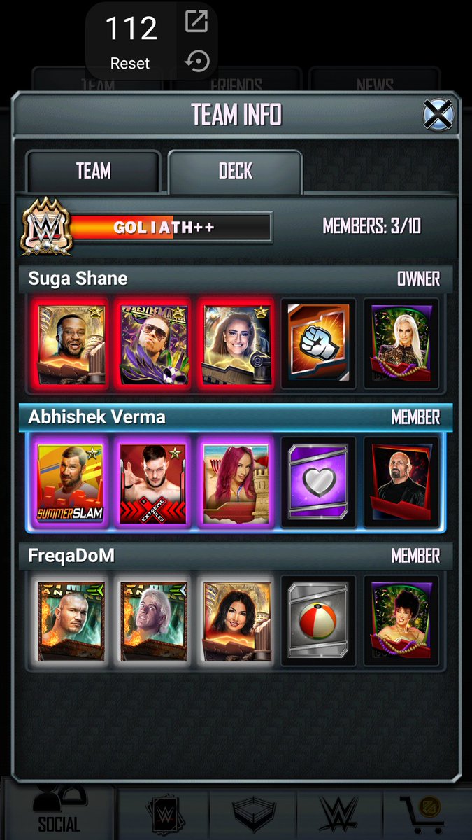 abhis142510's tweet image. #WWESuperCard #WWESuperCard NEED GOLIATH++ OR SUMMERSLAM 18 ACTIVE GRINDERS FOR OUR TEAM.
TEAM BATTLEGROUND→12-2
TERMS AND CONDITION 😋
TRD-20+
TRTG-450+
TBG ALWAYS MAXED
AND
DISCORD
SO IF ANY OF YOU ARE INTERESTED, DM ME.
RETWEET SHARE 👍