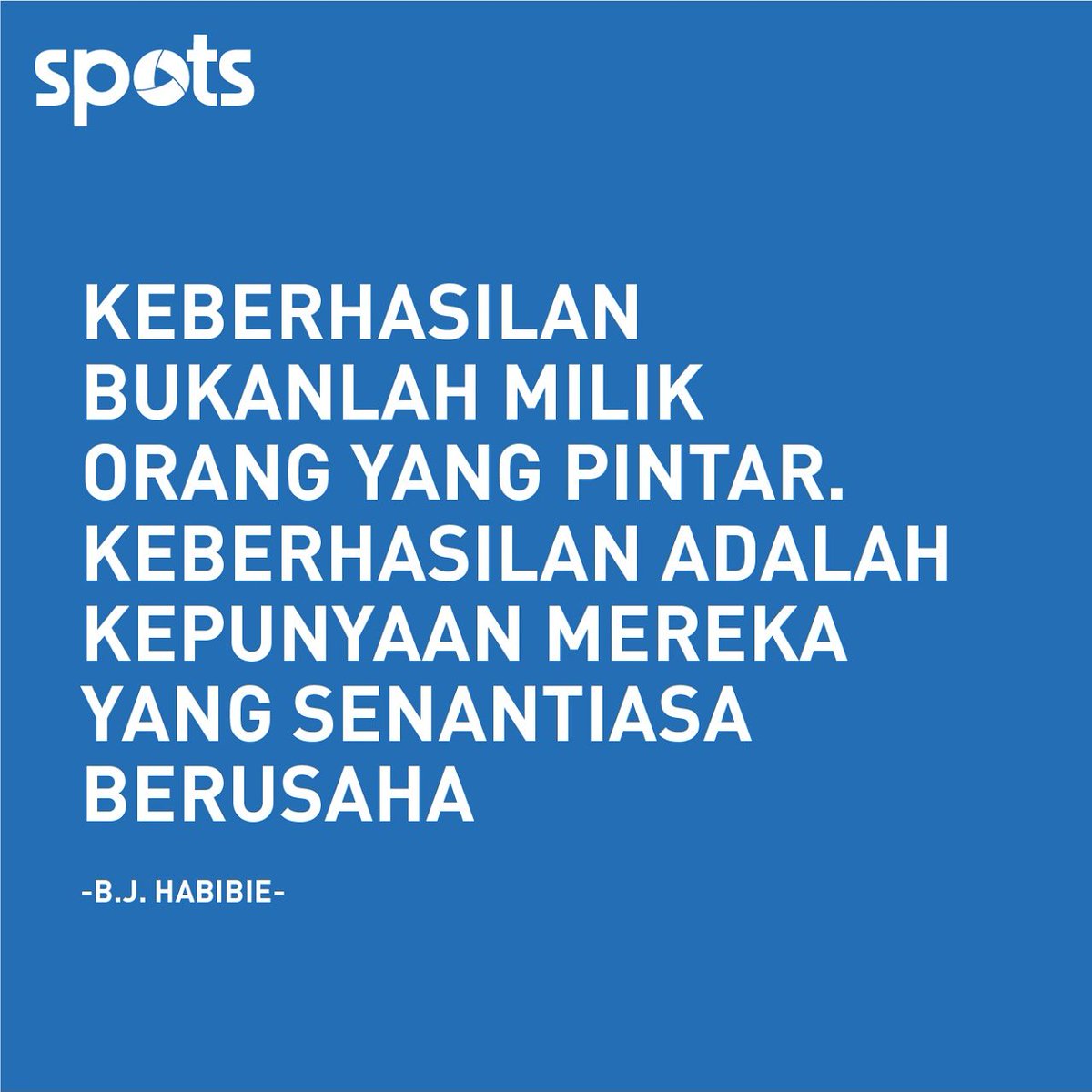 Hai Generasi Non Tunai! Yuk kita terus berusaha dan konsisten dalam menjalani apa yang kita percaya bisa membuat perubahan yang lebih baik dan yakinlah keberhasilan akan jadi milik kita bersama!                                      #generasinontunai #spots #indonesia #habibie