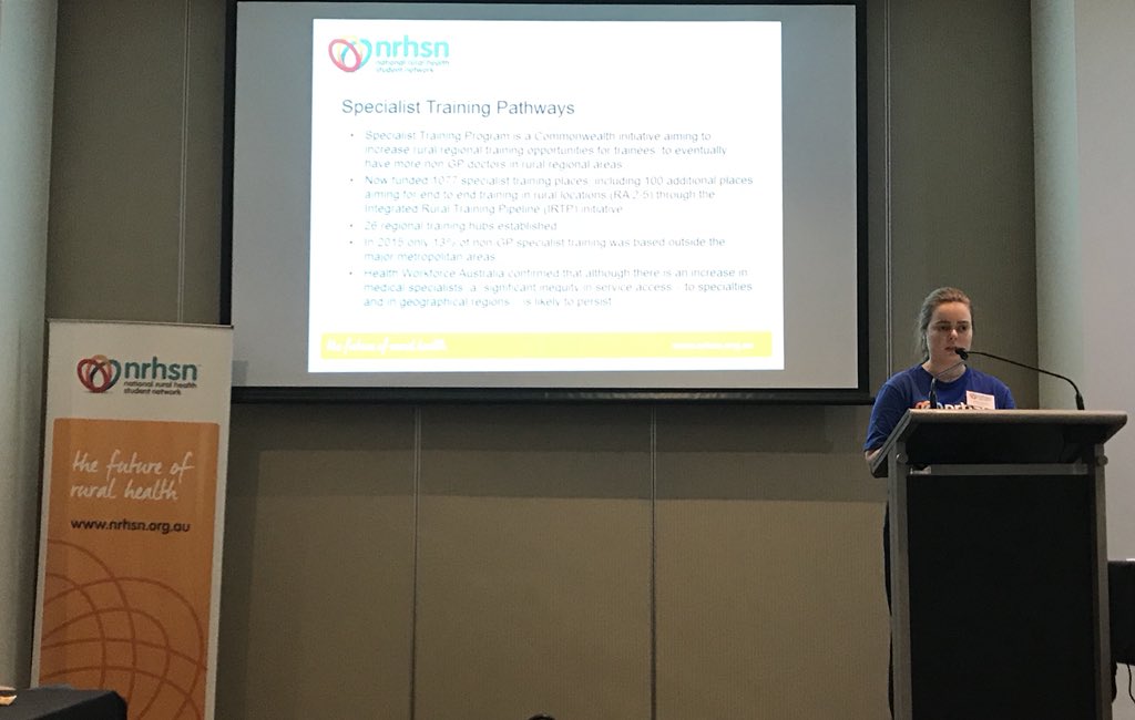RusticaUTAS's tweet image. Rustica President and @The_NRHSN Community and Advocacy Officer @ashleykbrown_ presents on Rural Generalism #NRHSNCouncil