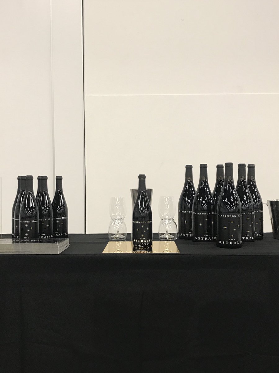 Setup complete for the sold out  @LangtonsWine Classification VII tasting this afternoon. Come and visit us in the Exceptional area and taste 2008 Astralis from magnum