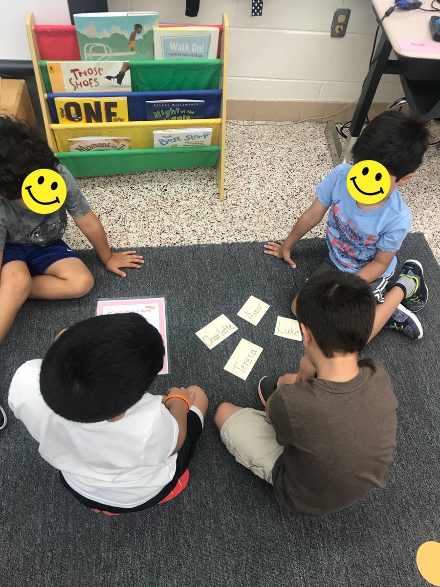 Loving PUOS in 1st. Rug clubs working on name studies. So engaging. <a href="/CatoctinES/">Catoctin Elementary</a> #TCRWP #puos