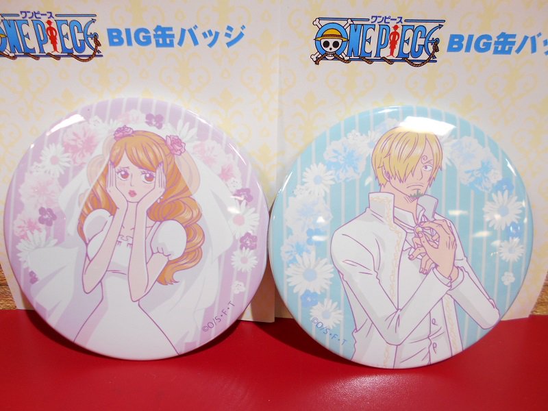 ONEPIECE ワンピース プリン サンジ ウエディング BIG缶バッジ 希少】ワンピース BIG缶バッジ サンジ プリン ウェディング