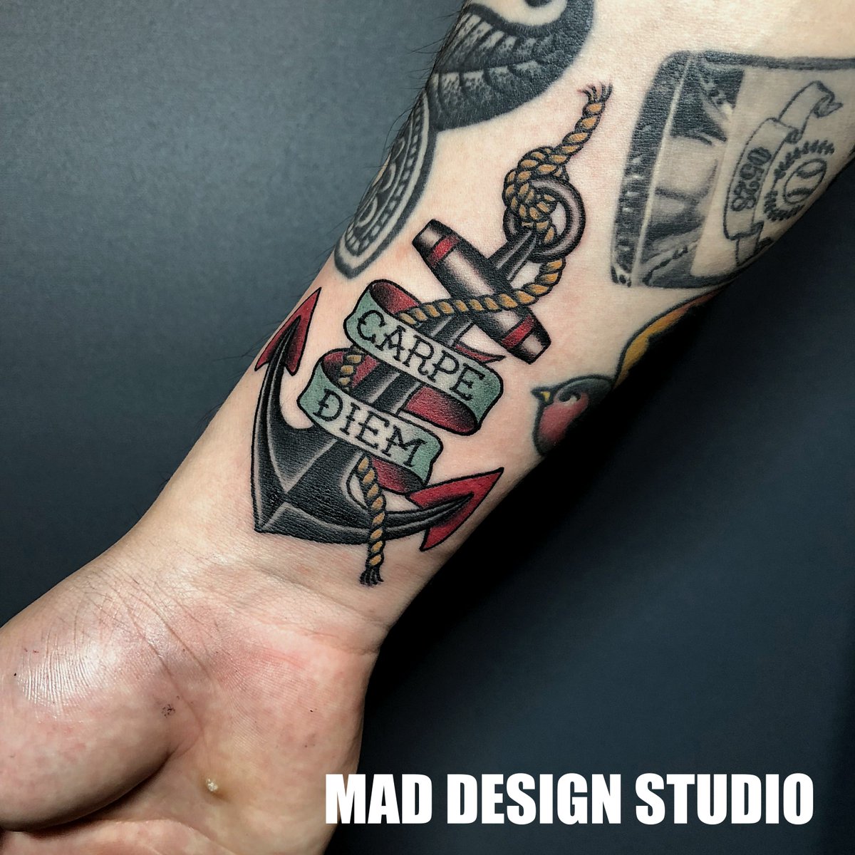 Mad Tattoo Johnny Twitterissa 久しぶりにオールドスクールなタトゥー アメリカントラディショナルタトゥー 錨の タトゥー アンカータトゥー 木更津タトゥー 千葉県タトゥー 木更津刺青 千葉県刺青 タトゥーデザイン マッドデザインスタジオ