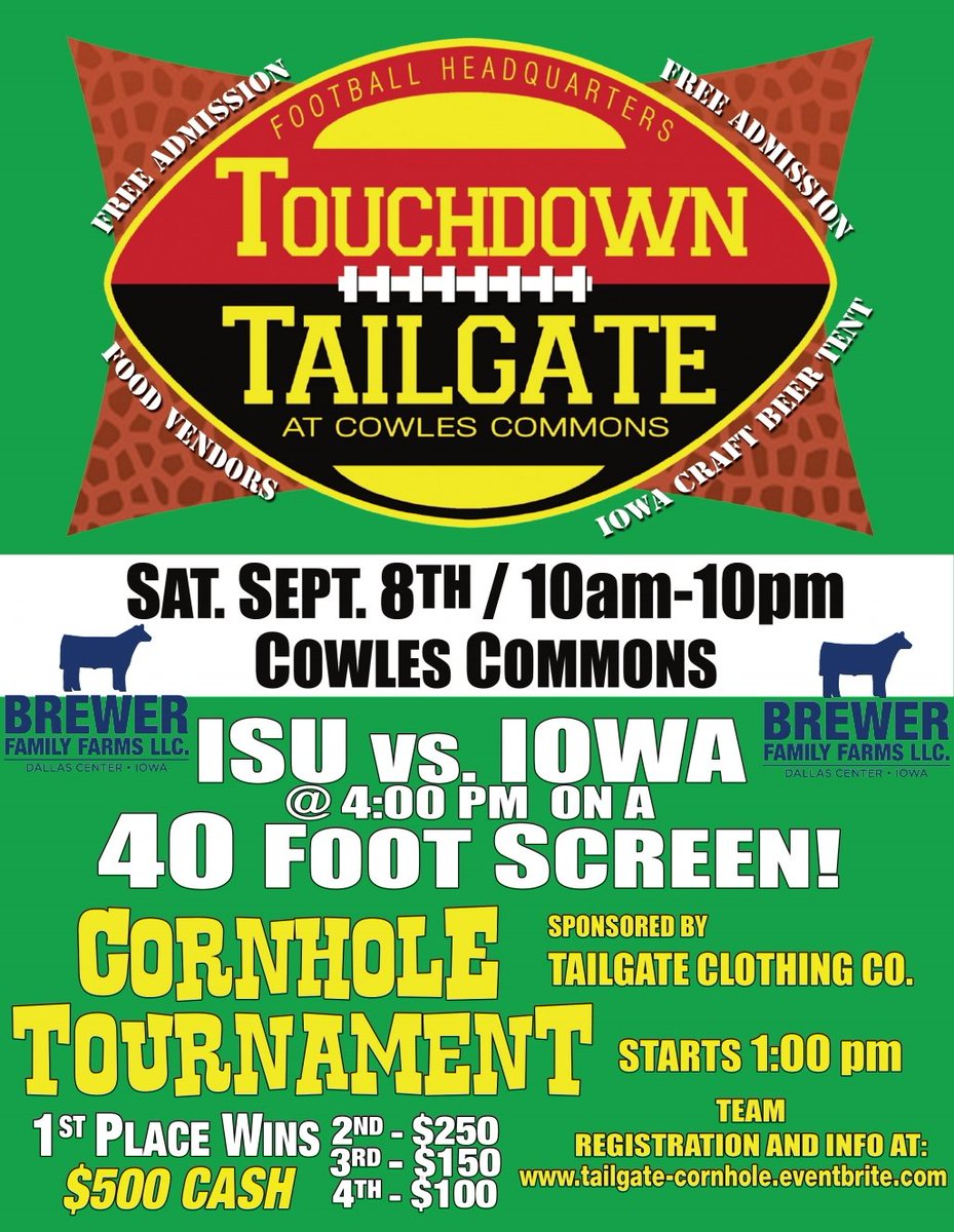 Next Saturday. Cornhole Tournament.