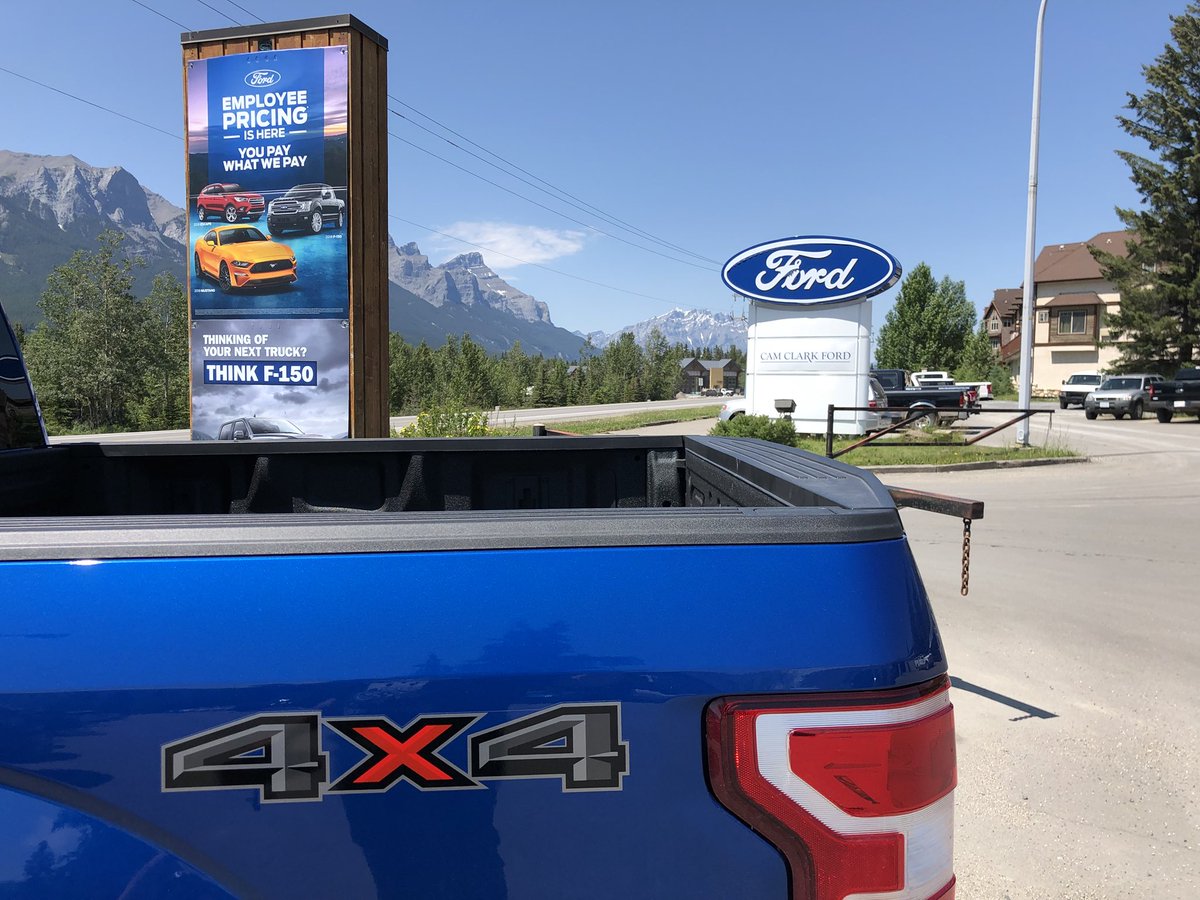 CamClarkCanmore's tweet photo. Today is a good day to help us clear our lot for the big move to our new shop! 

We will give you the best we can offer with #fordemployee #pricing and you can still win with those #summer #golf skills in our #putfordough #promotion...
#myford #fordtruck #fordtough https://t.co/YGBBSwYtU8