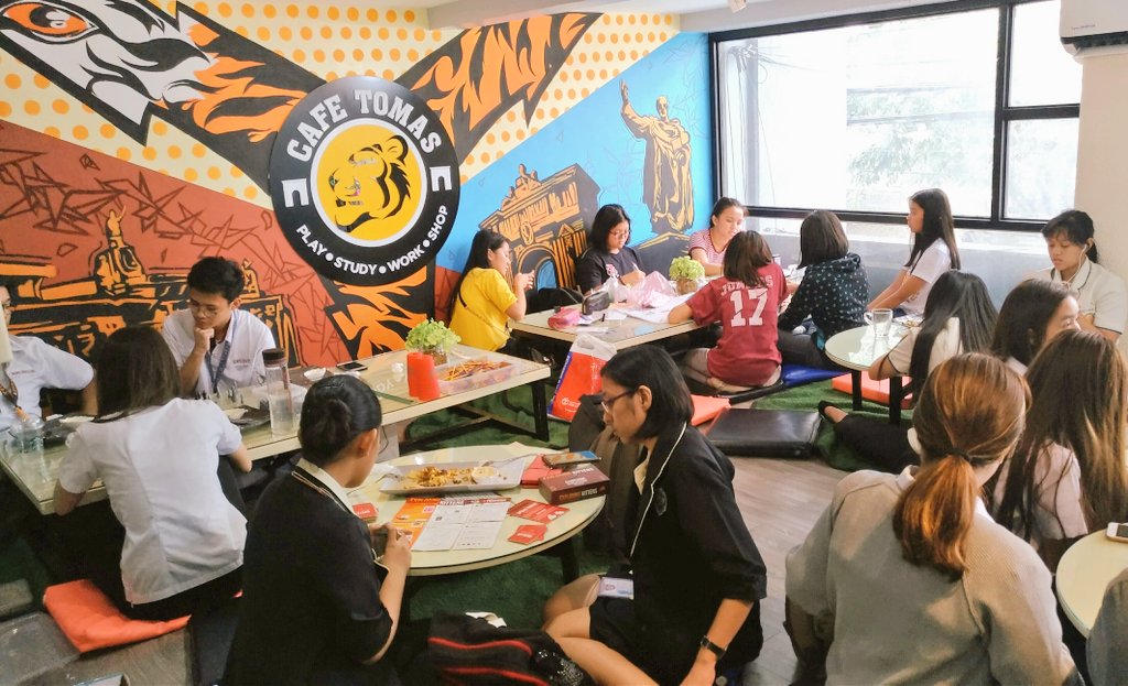 cafe_tomas's tweet photo. AB, SHS, Archi... sino pa ba nandito? Comment your college/strand below and enjoy your Thursday afternoon here at Cafe Tomas! 🐯💛
#PlayStudyWorkShop #Thursday #boardgames https://t.co/e55ZmxhbDt