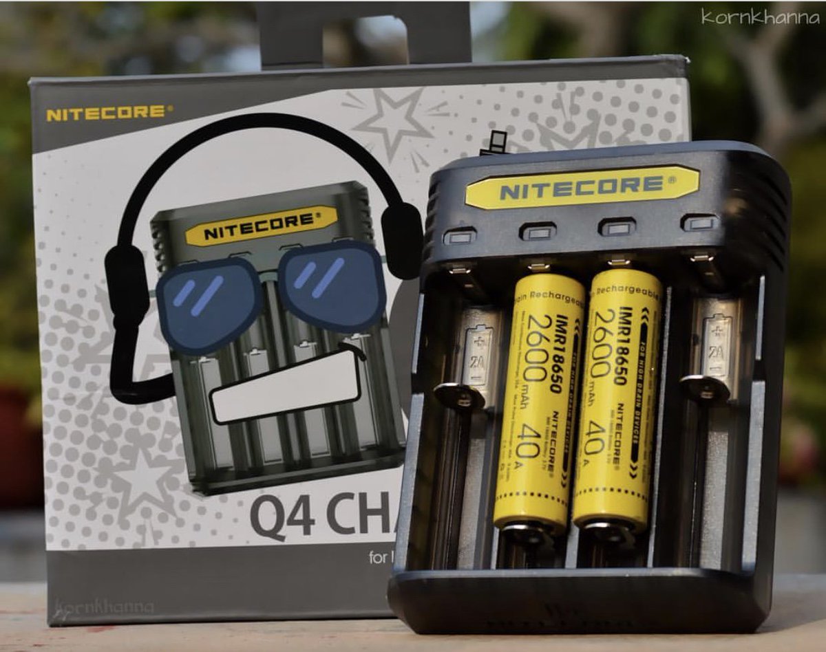 NitecoreCharger's tweet photo. Q4 charger is ready to roll!! #nitecore #Q4 #charger #batteries #vaping #vaper #vapelife https://t.co/FJm9TRJ2Ma