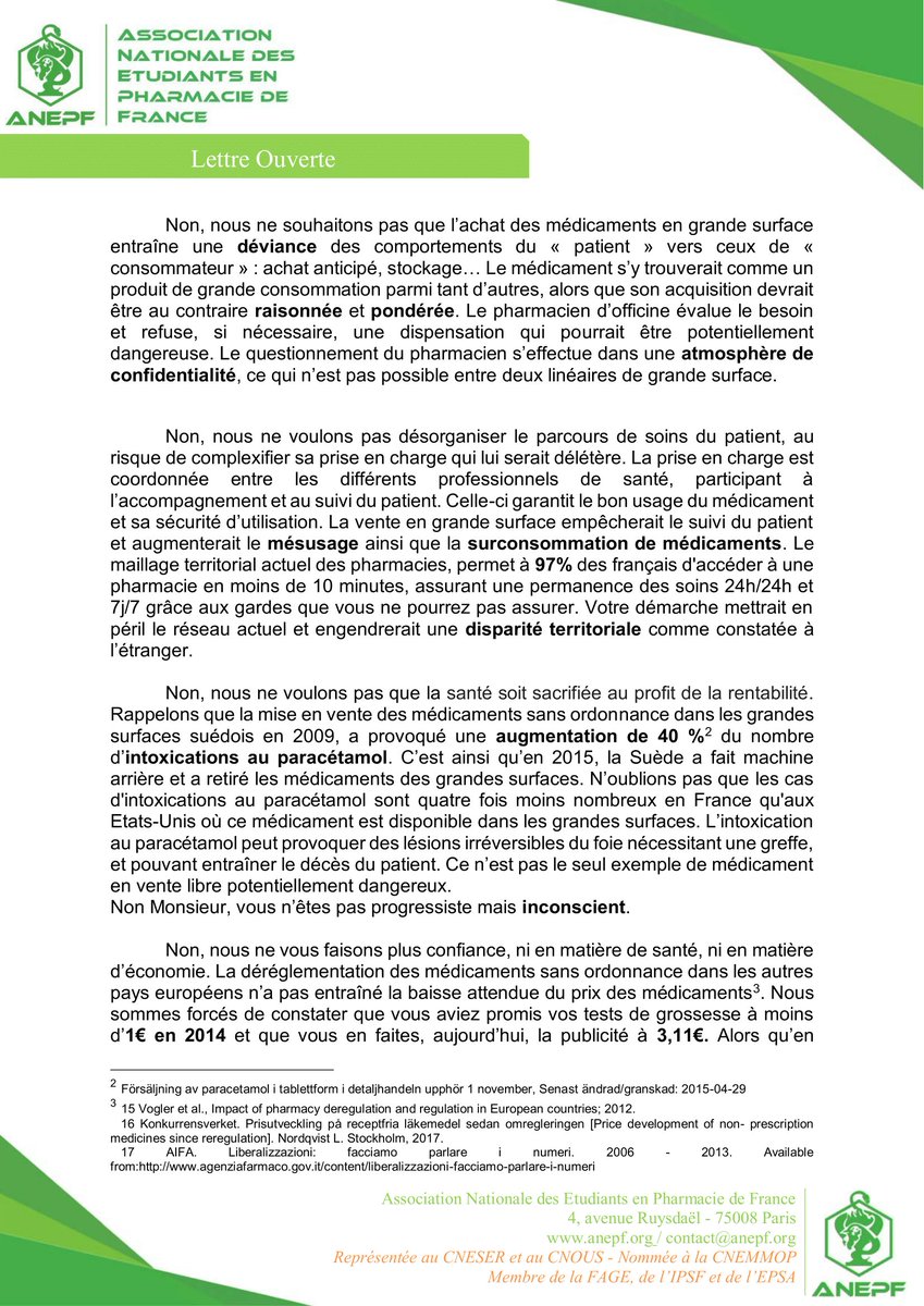 Pharma_ANEPF's tweet photo. #OnMarcheSurLaTete
Non, vous n'avez pas le droit de vendre des médicaments. Nous ne serons jamais vendeurs chez vous.
@La_FNESI @Leclerc_MEL @Ordre_Pharma @Syndicat_USPO @fspf_officiel @moniteur_news @leQPH_fr https://t.co/Tthvz2OjsF