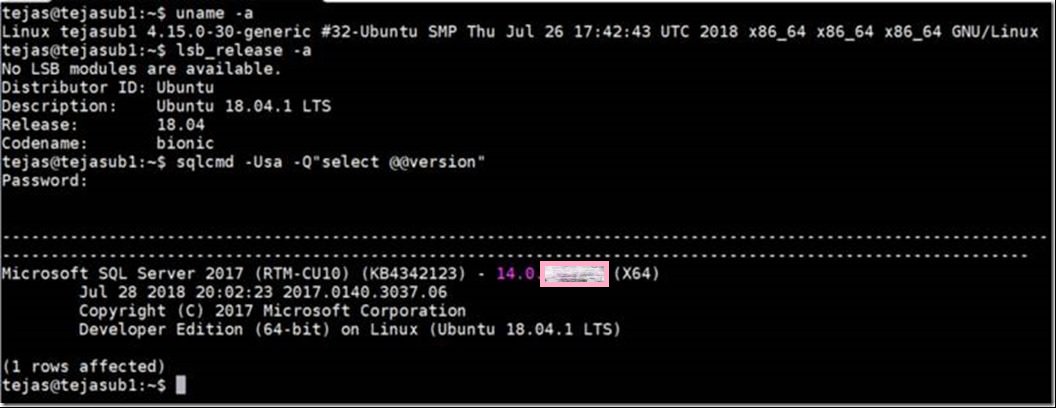 JamesvandenBerg's tweet image. Installing SQL Server 2017 for Linux on Ubuntu 18.04 LTS blogs.msdn.microsoft.com/sql_server_tea… #SQL #SQL2017 #Linux #Ubuntu
