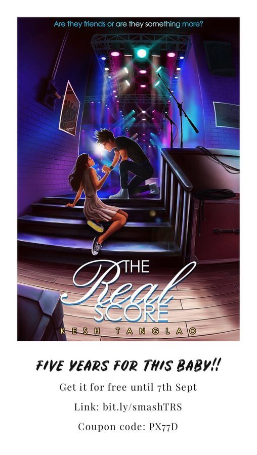 areysieyts's tweet photo. @kctanglao Have I told you that I re-read this book a few days ago and it felt like reading the book for the first time? Marcus + Caitlin = π
Anyhow, get the #TheRealScore for free on Smashwords until Sept. 7! Yaaay! π
Link: https://t.co/AV3XnTzbcZ
Coupon code: PX77D https://t.co/9VH2ktxEqh