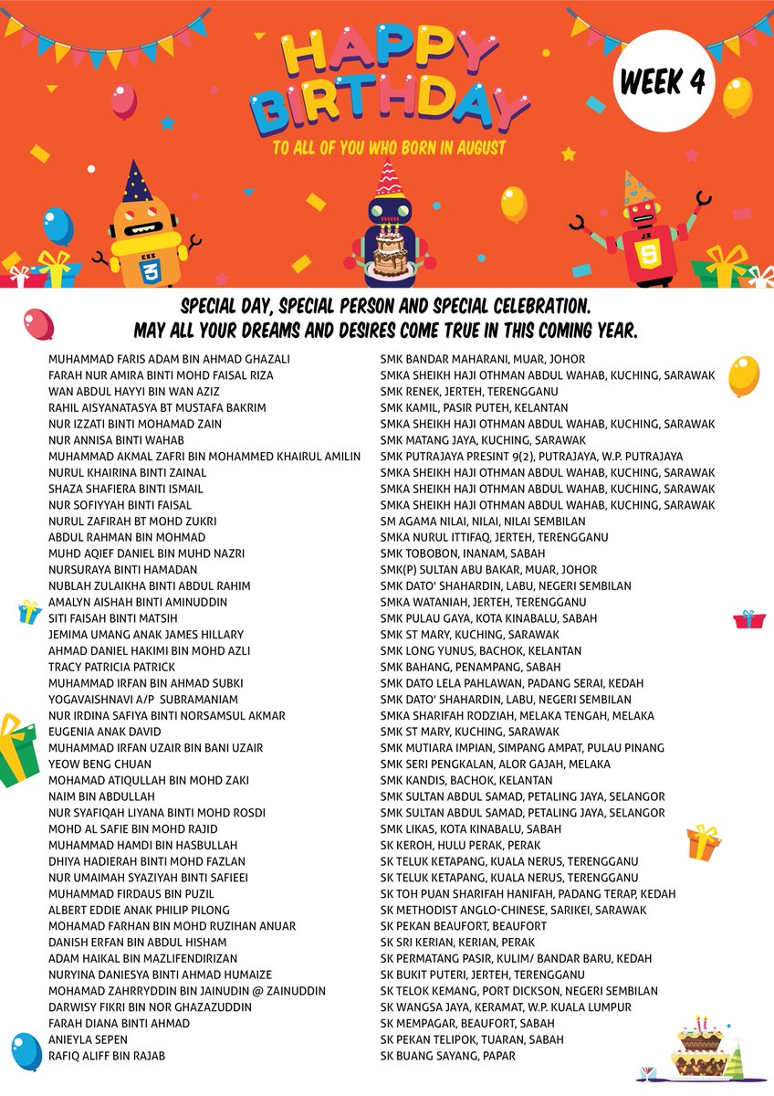 codingatschools's tweet image. May the brightest star always light up your life path. Happy  August birthday coders.

#codingatschools #codingatschools2018 #AugustBabies