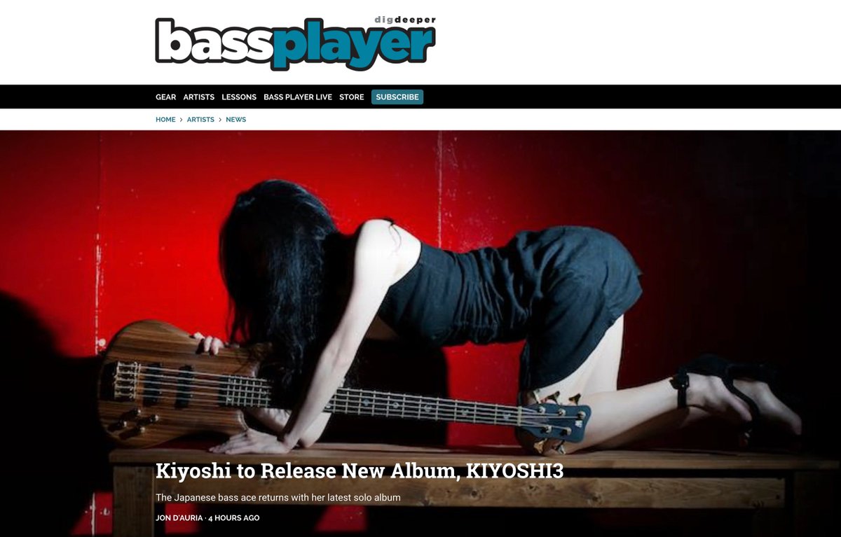 米Bass Player MagazineのWebにて