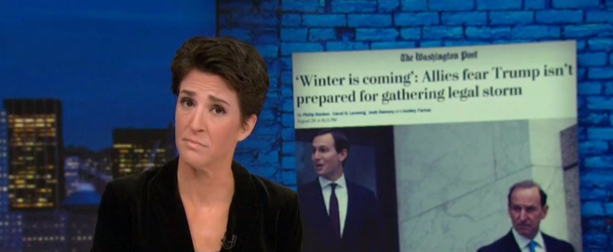 PoliticusSarah's tweet photo. One Look From Rachel Maddow Says It All As Trump Has Consulted His Lawyers About Impeachment https://t.co/VVOM6d40V1 https://t.co/Aii9Sx67vm