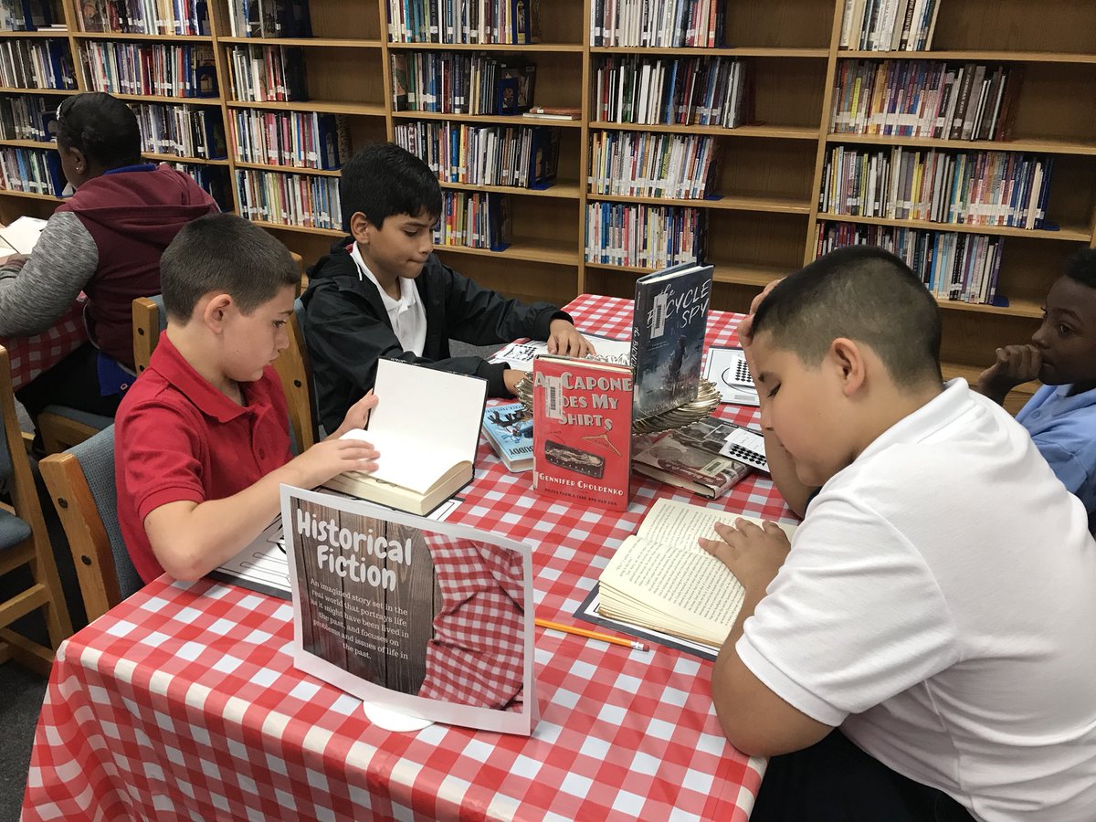 LibrarianJonesy's tweet photo. What an awesome day of #booktasting in the library. Love these Ss and they found some books they love. #AgnewLibrary #AgnewGRIT #MISDLibraries https://t.co/9zdYVRItqY