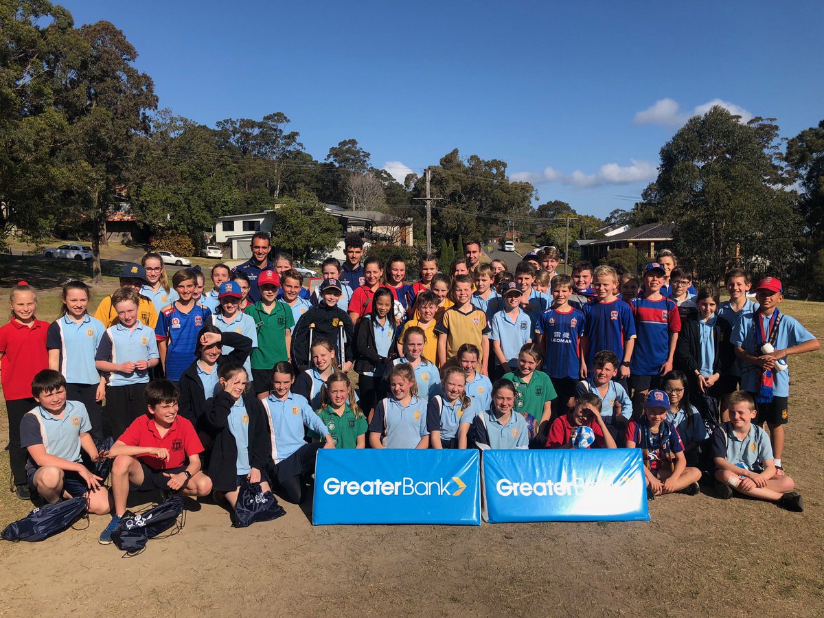 GreaterBankAU's tweet photo. The kids at Coal Point PS, Garden Suburb PS & Fern Bay PS were sooo excited to meet their @NewcastleJetsFC heroes this week as our #JetsLEARN clinics kicked off! We'll be sending the Jets to schools all across the Hunter as part of #JetsCONNECT βοΈπ https://t.co/jjc6kPQhtk https://t.co/SHNYB4Z8tH